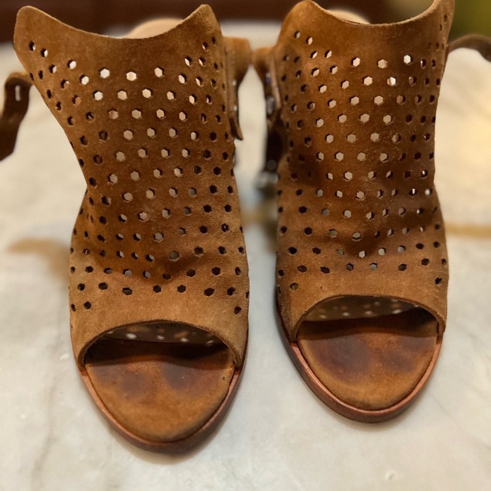 Rag & Bone Camel Brown Sandals Suede Slingback